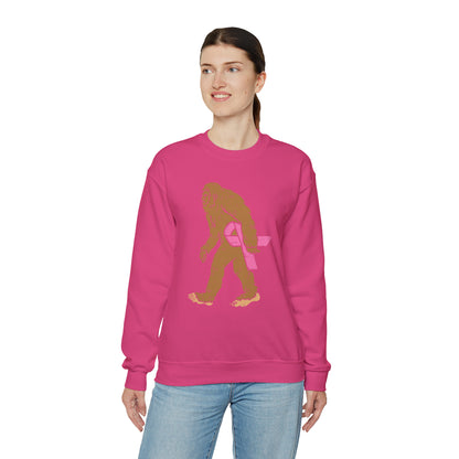 Squatch Bigfoot Breast Cancer Halloween Sweatshirt