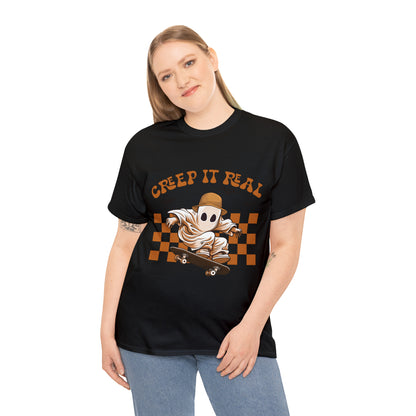 Creep It Real Ghost Halloween Short Sleeve Tee