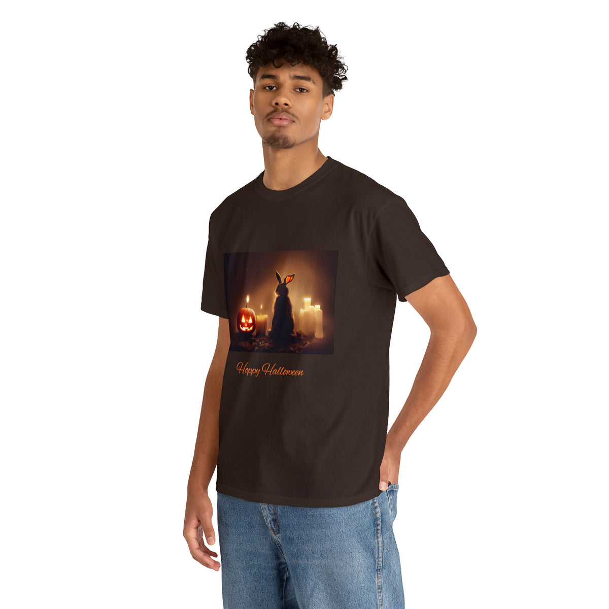 Hoppy Halloween Shirt Rabbit lover cotton Tee Tshirt