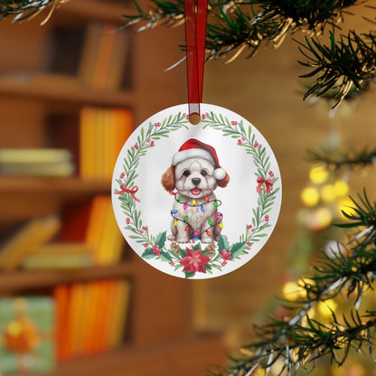 Bichon Frise Dog in Lights Ornament
