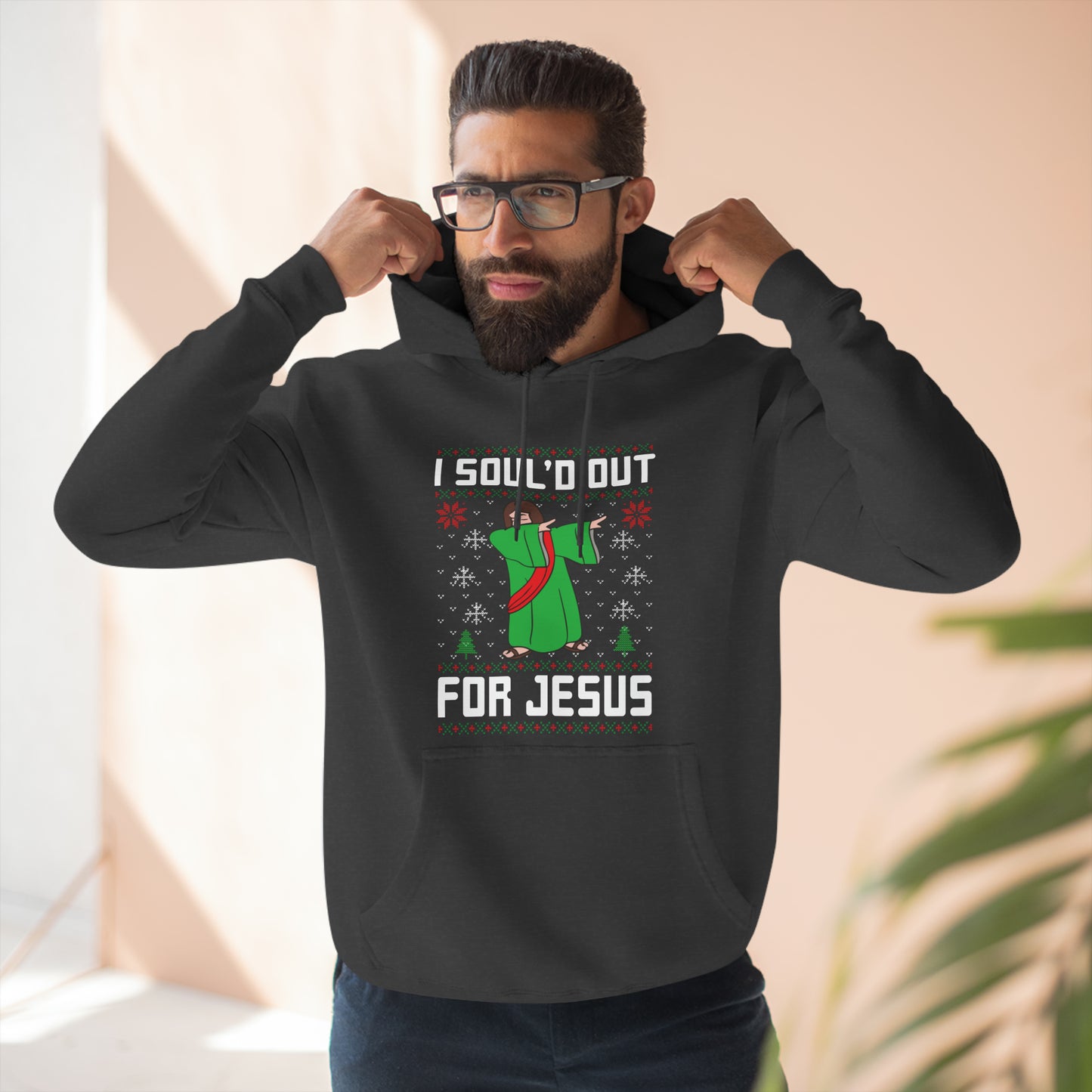 I Soul'd Out For Jesus Christmas Ugly Sweater Pullover Hoodie