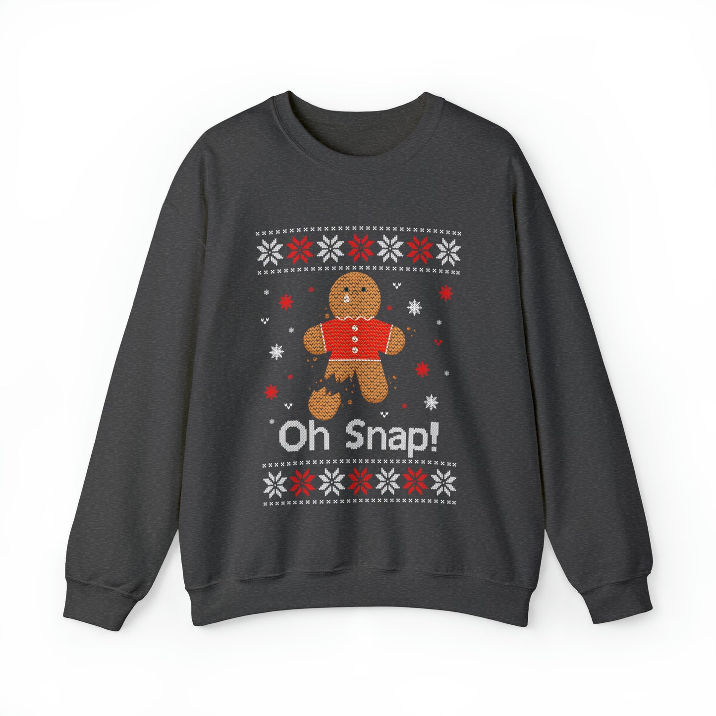 Oh Snap! Gingerbread Man Christmas Ugly Sweater Sweatshirt