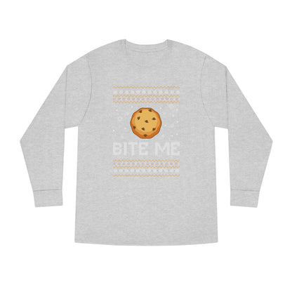Cookie Bite Me Christmas Ugly Sweater Long Sleeve T-shirt