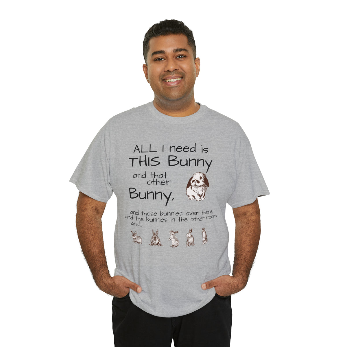 All The Bunnies Rabbit lover Unisex Heavy Cotton Tee