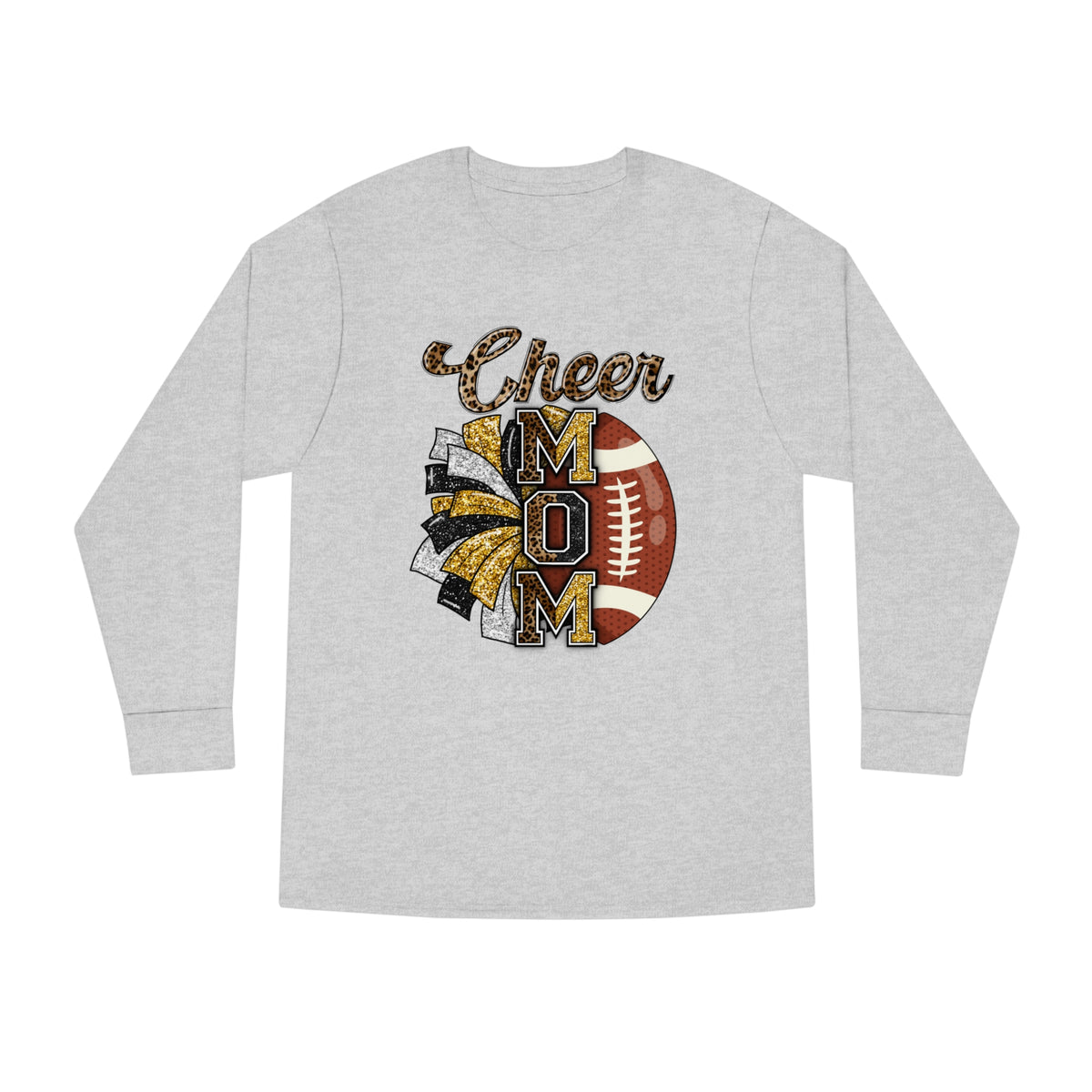 Football Cheer Mom Long Sleeve Tee