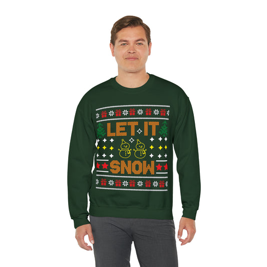 Let It Snow Snowmen Christmas Ugly Sweater Sweatshirt