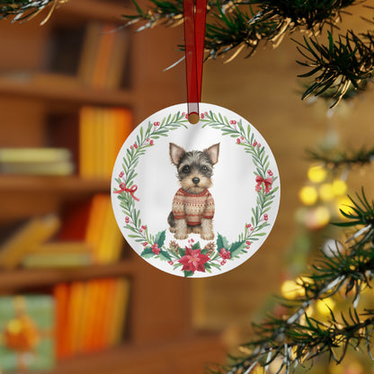 Schnauzer Dog in Sweater Ornament