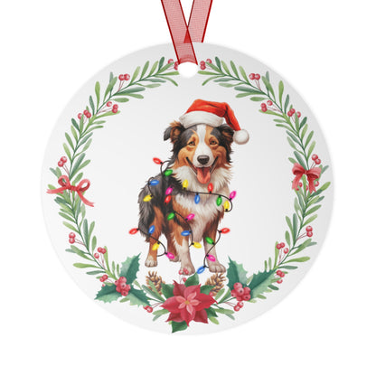Collie Dog in Lights Ornament