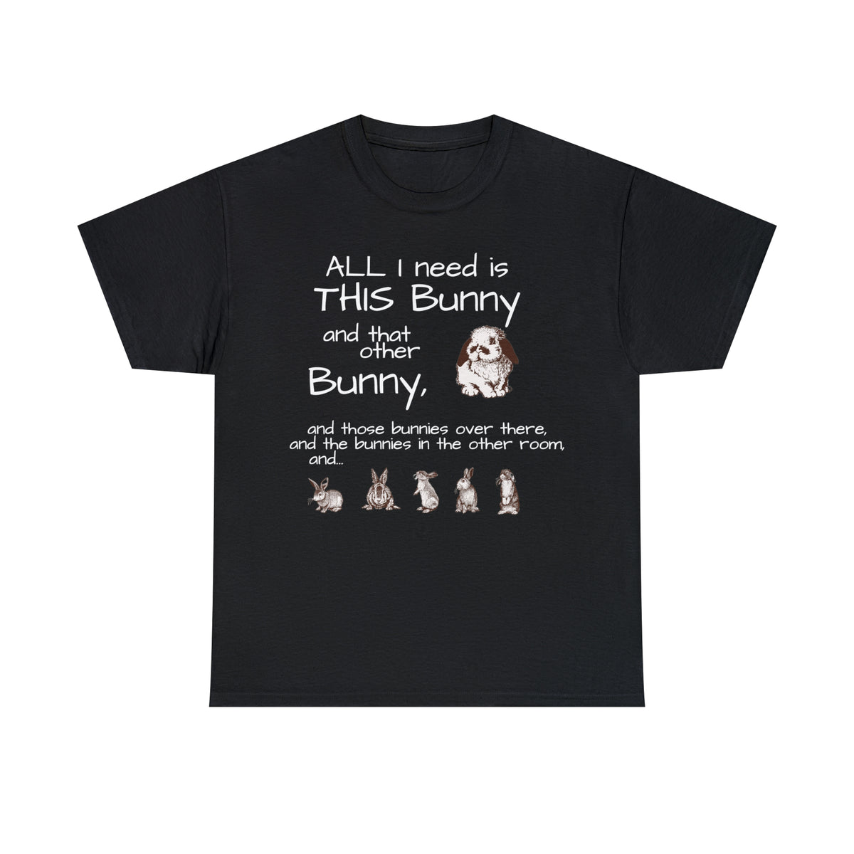 All The Bunnies Rabbit lover Unisex Heavy Cotton Tee