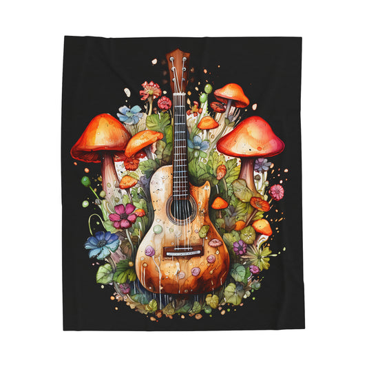 Guitar with Mushroom Blanket