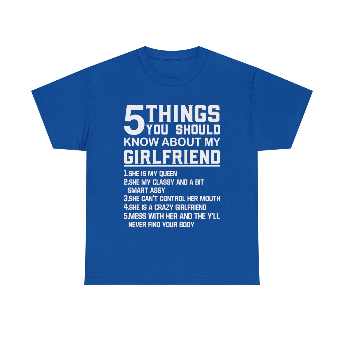 5 Things You Should Know My Girlfriend Short Sleeve Tee