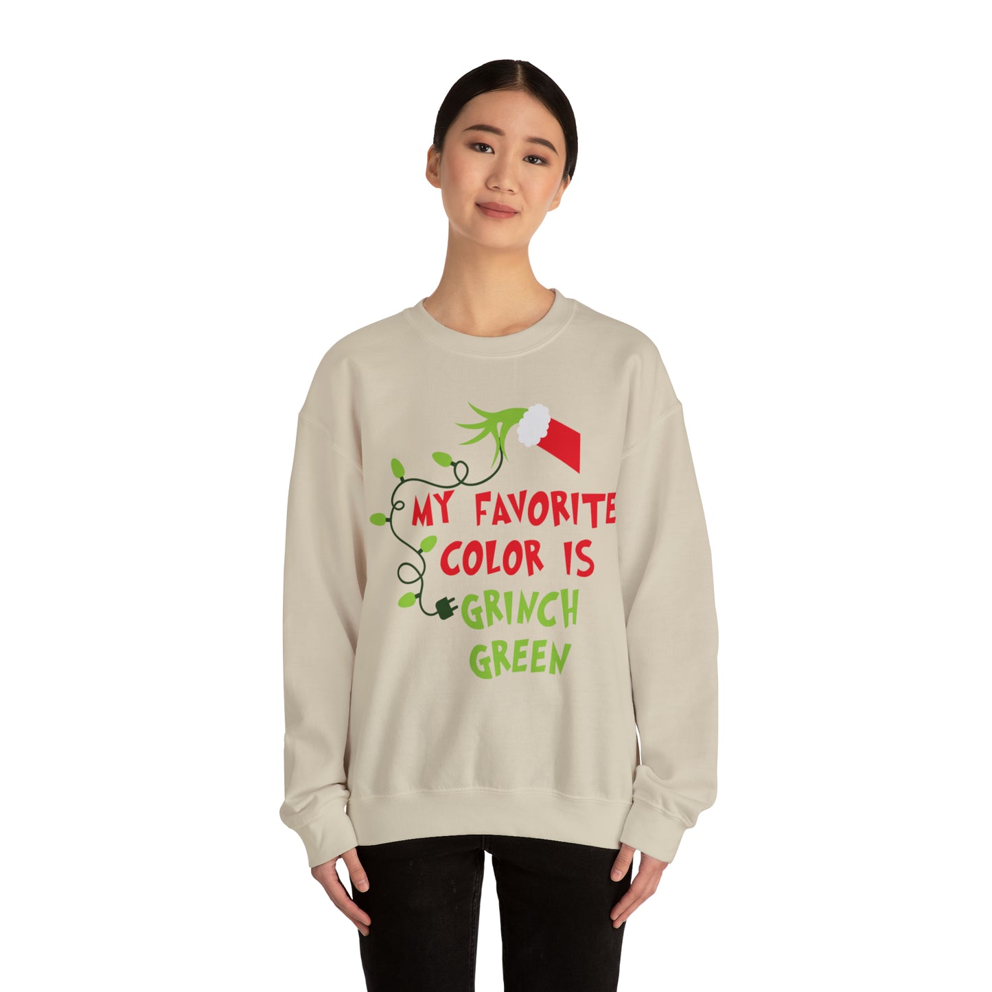 My Favorite Color is Grinch Green Christmas Sweatshirt