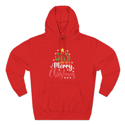 Weed Wish You A Merry Christmas Ugly Sweater Pullover Hoodie