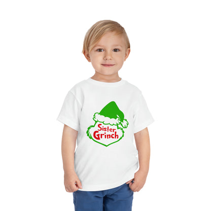 Sister Grinch Christmas Toddler Short Sleeve Tee