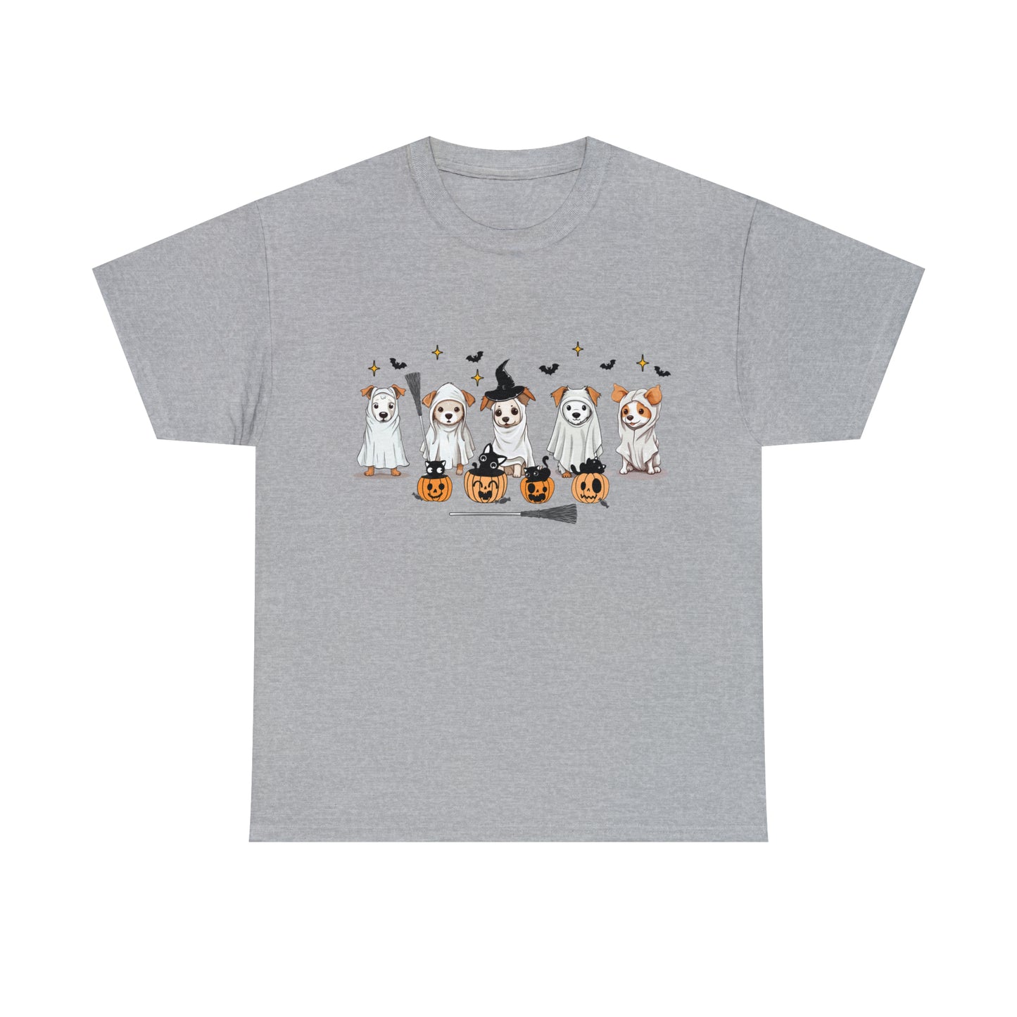 Puppy Ghosts Halloween Short Sleeve Tee