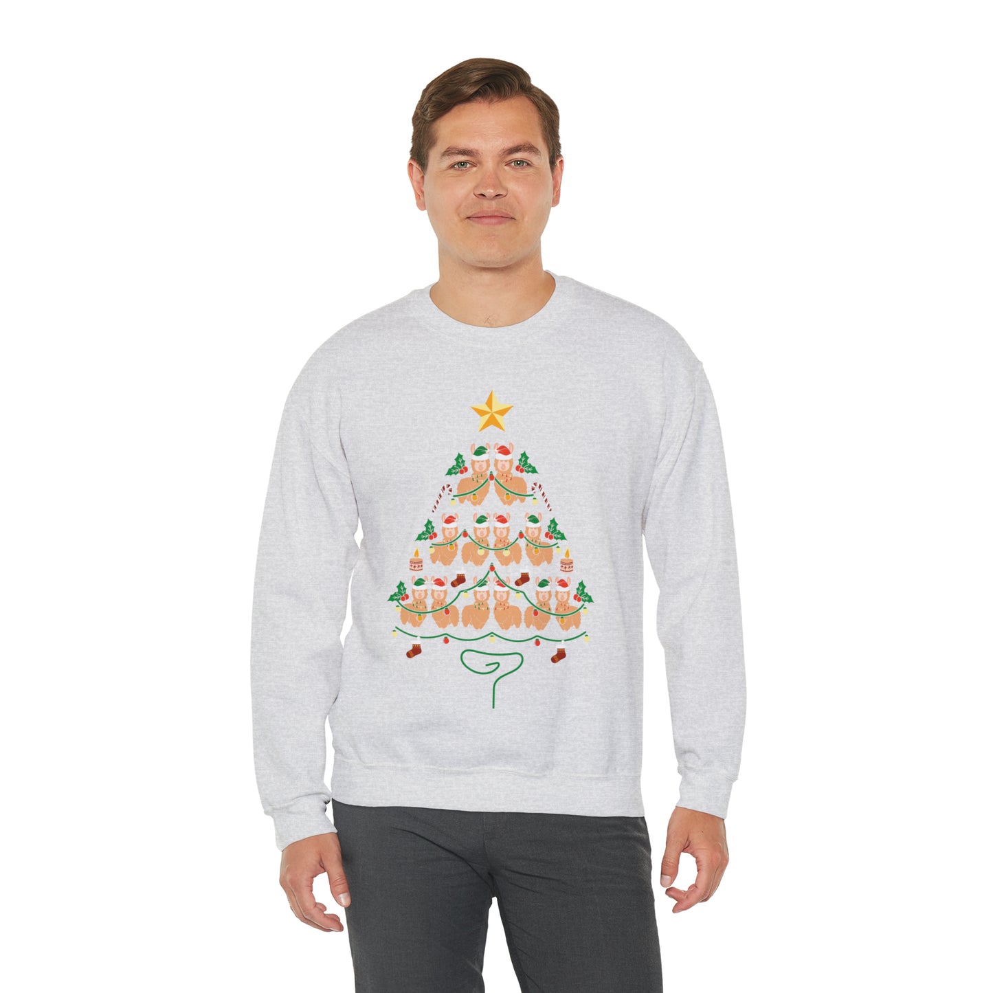 Llama Christmas Tree Christmas Sweatshirt