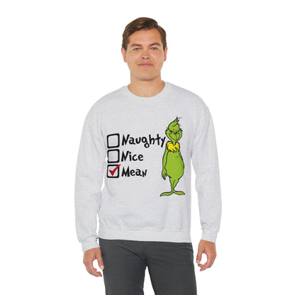 Naughty Nice Mean Grinch Christmas Sweatshirt