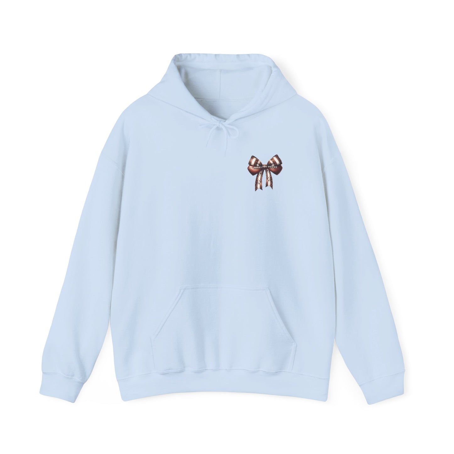 Football Game Day Hoodie Mom Dad Parent Football Lover Coquette BowsPullover