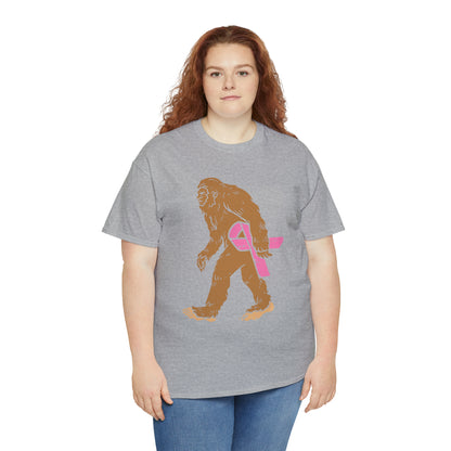 Squatch Bigfoot Breast Cancer Halloween Short Sleeve Tee