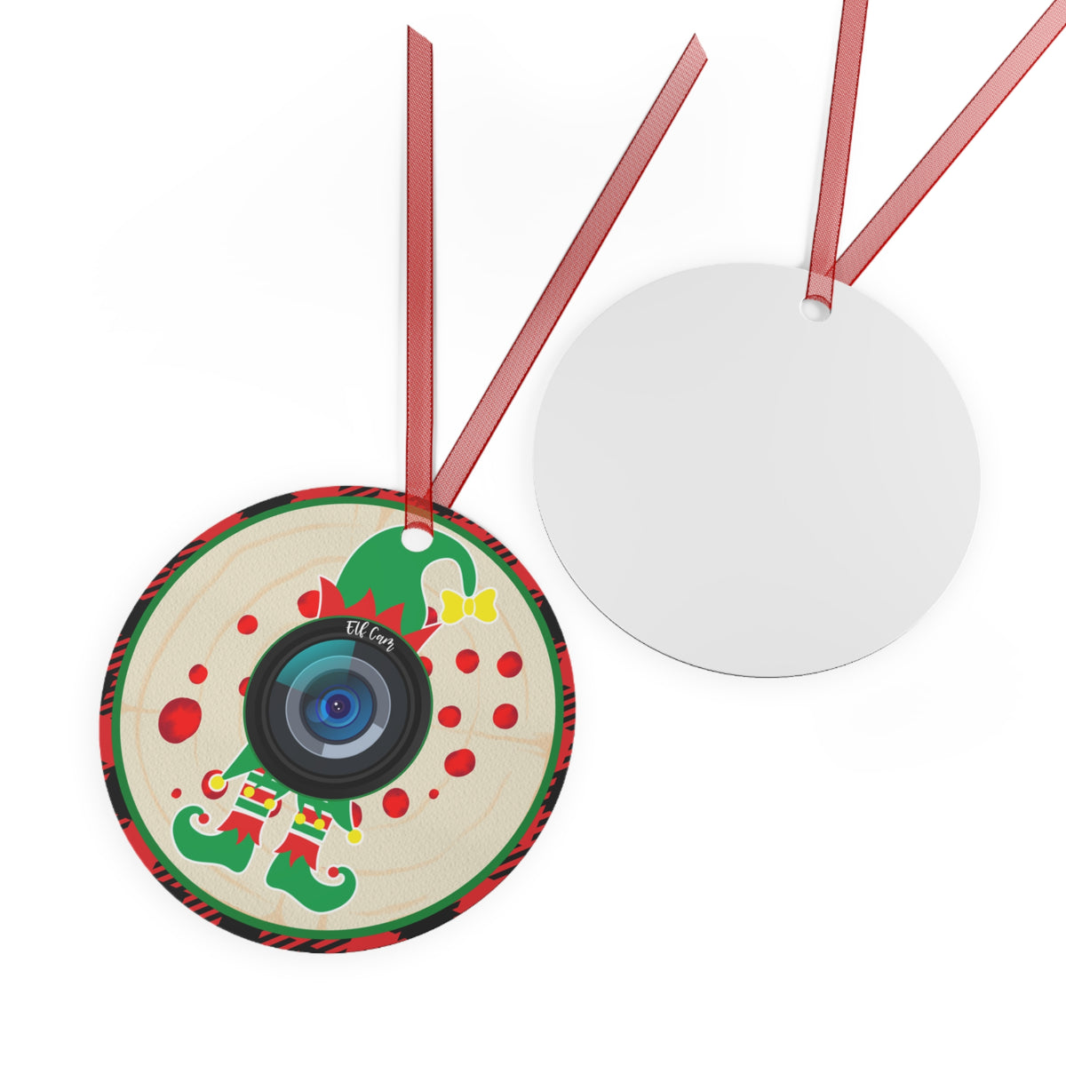 Elf Cam Camera Metal Ornament (Not A Real Camera)
