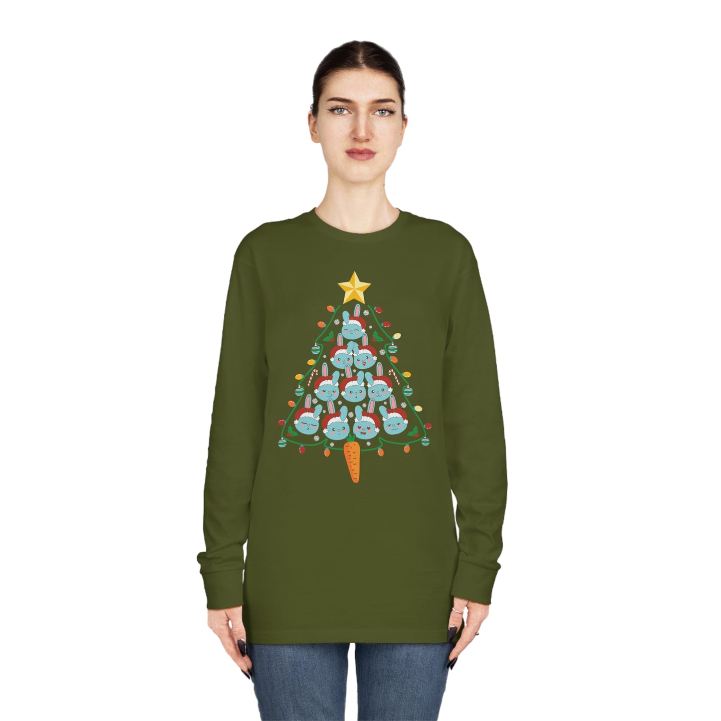 Rabbit Christmas Tree Christmas Long Sleeve T-Shirt