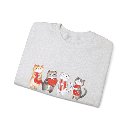 Love Cats Valentine Sweatshirt