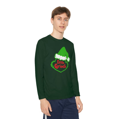 Little Grinch Christmas Youth Long Sleeve Tee