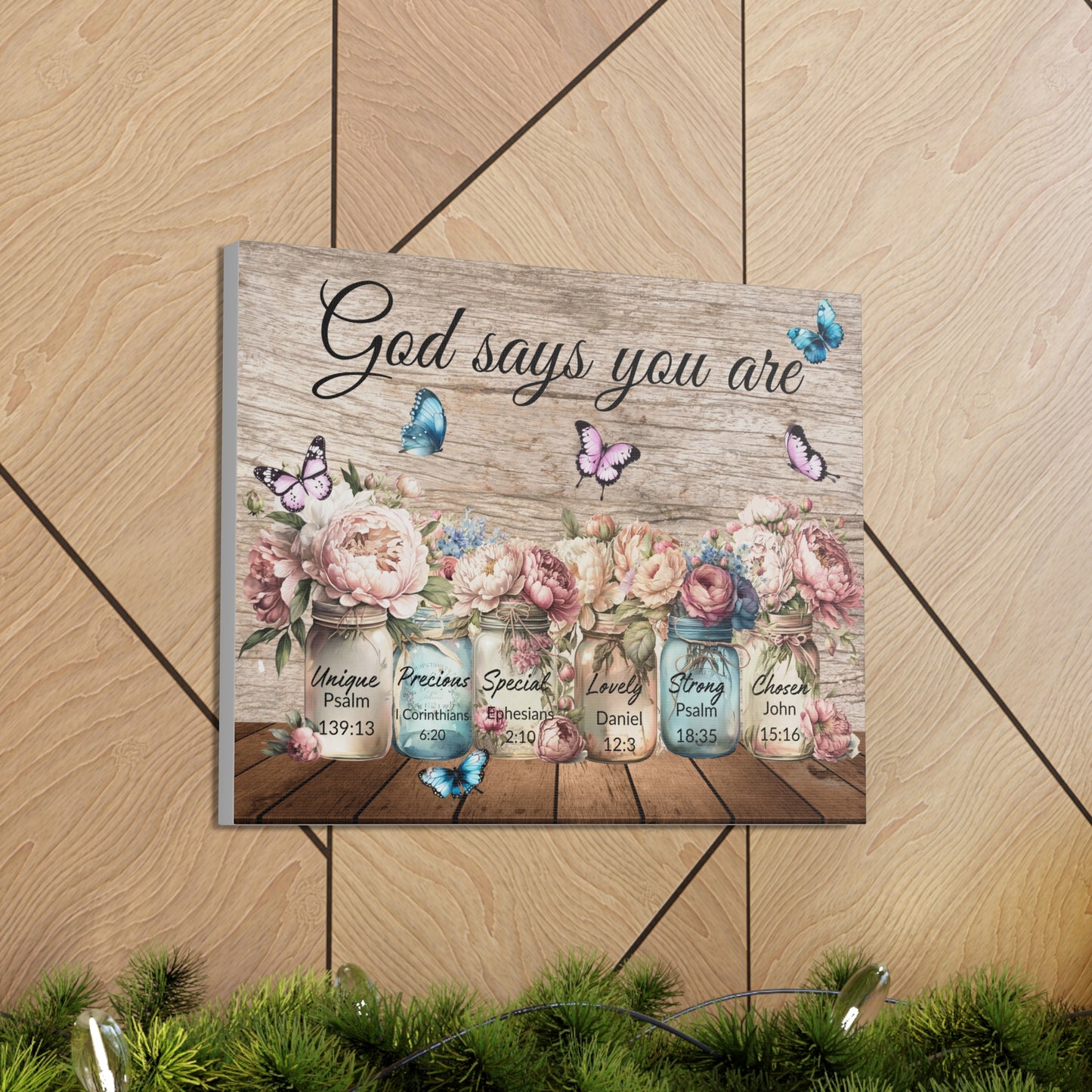 God Says You Are... Peonies Canvas