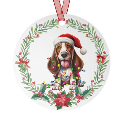 Basset Hound Dog in Lights Ornament