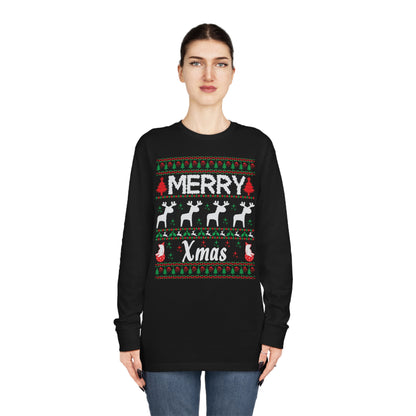 Merry Xmas Raindeers Christmas Ugly Sweater Long Sleeve T-shirt