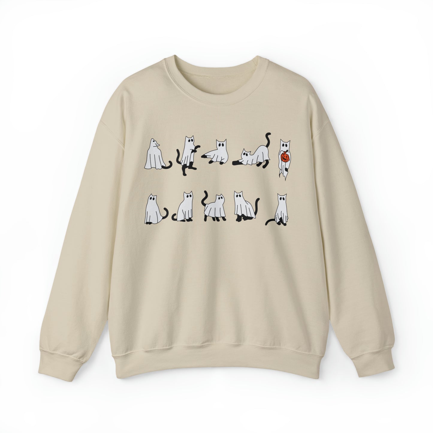 Ghost Cats Halloween Sweatshirt