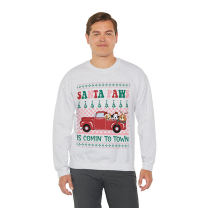 Santa Paws is Comin' to Town Christmas Ugly Sweater Sweatshirt