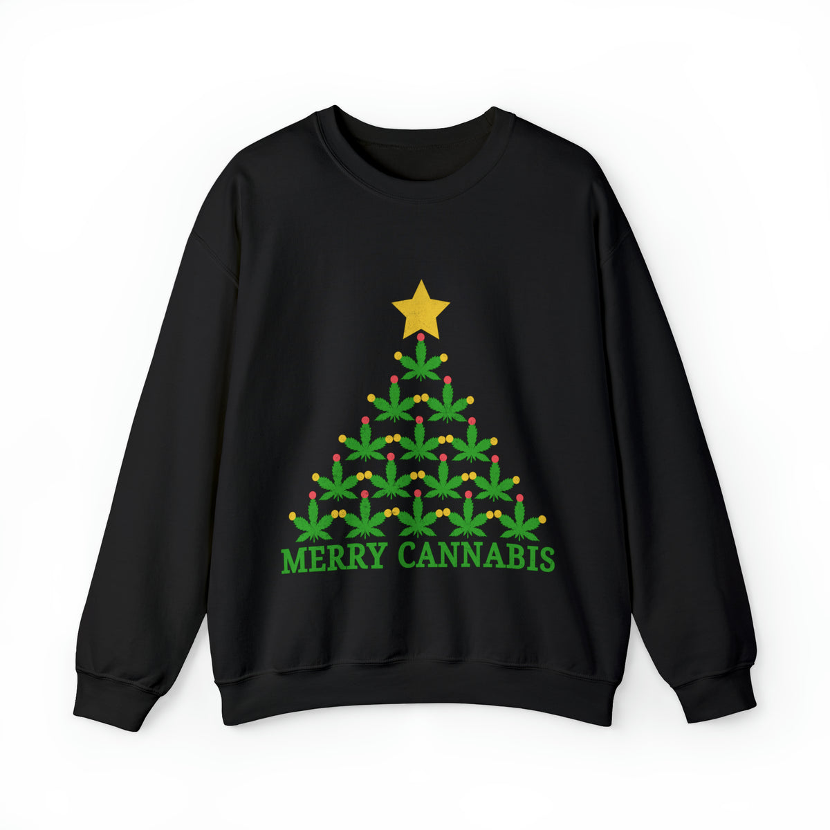 Merry Cannabis Christmas Ugly Sweater Sweatshirt