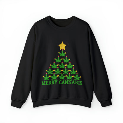 Merry Cannabis Christmas Ugly Sweater Sweatshirt