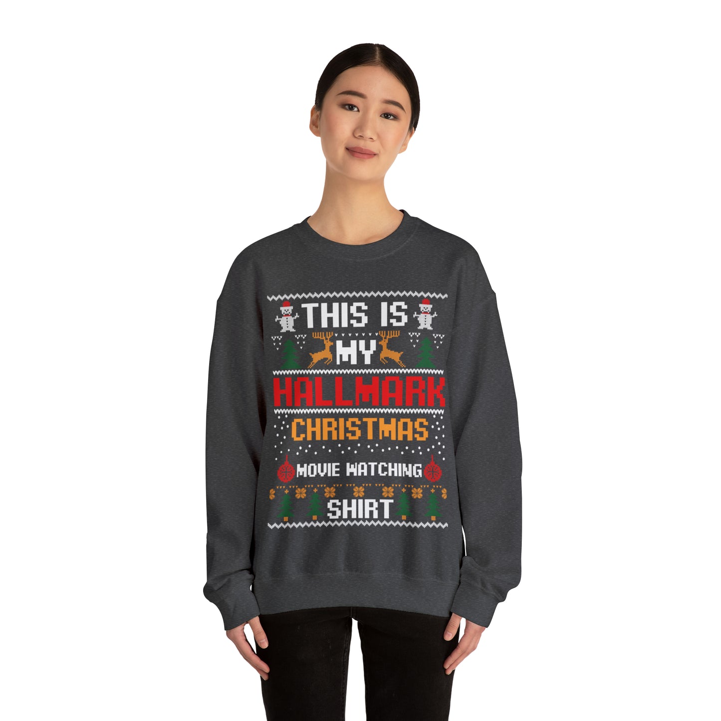 This is My Hallmark Christmas Movie Watching Shirt Ugly Sweater Sweatshirt