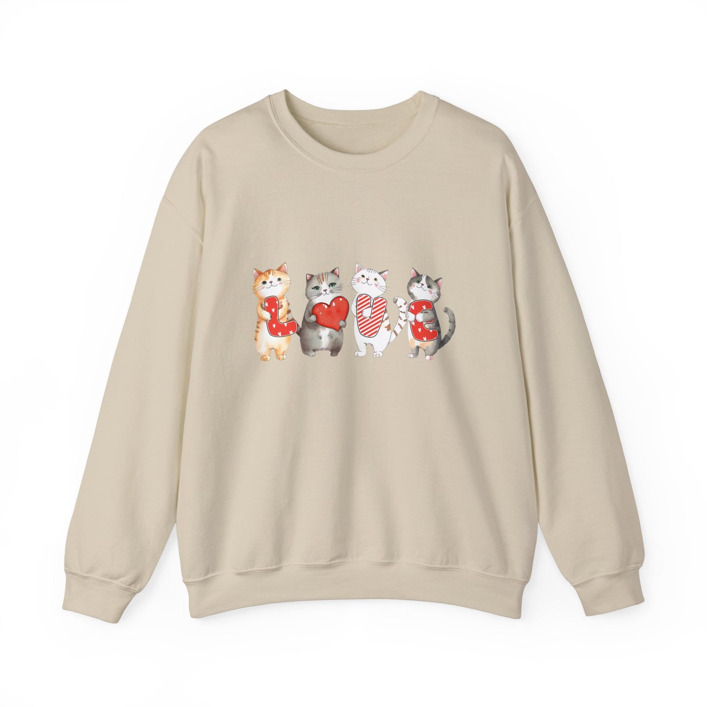 Love Cats Valentine Sweatshirt