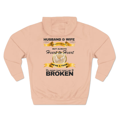 Husband & Wife Not Always Eye to Eye But Always Heart to Heart Pullover Hoodie