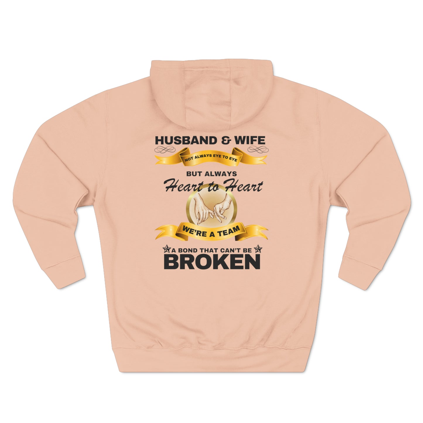 Husband & Wife Not Always Eye to Eye But Always Heart to Heart Pullover Hoodie