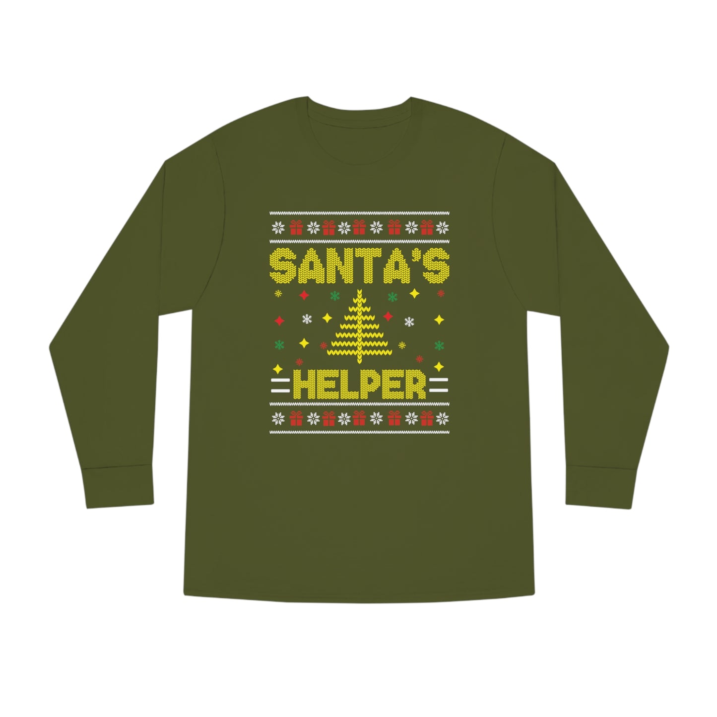 Santa's Helper Christmas Ugly Sweater Long Sleeve T-shirt