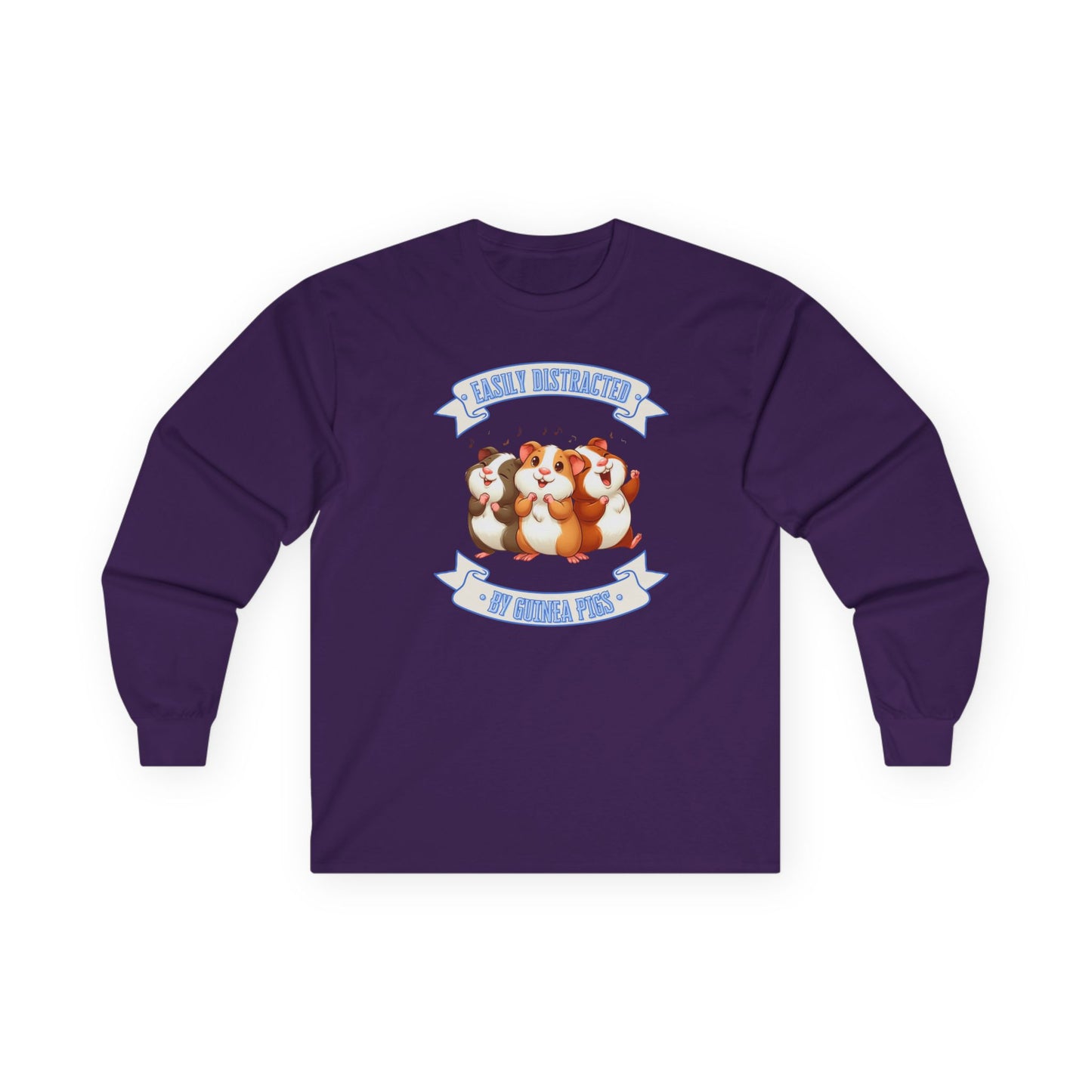 Easily Distracted By Guinea Pigs Long Sleeve T-Shirt