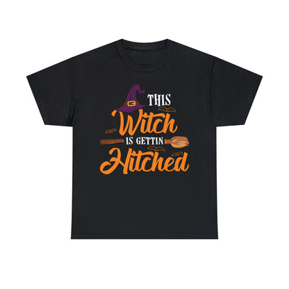 This Witch Is Getting Hitched Wedding Halloween Short Sleeve Tee