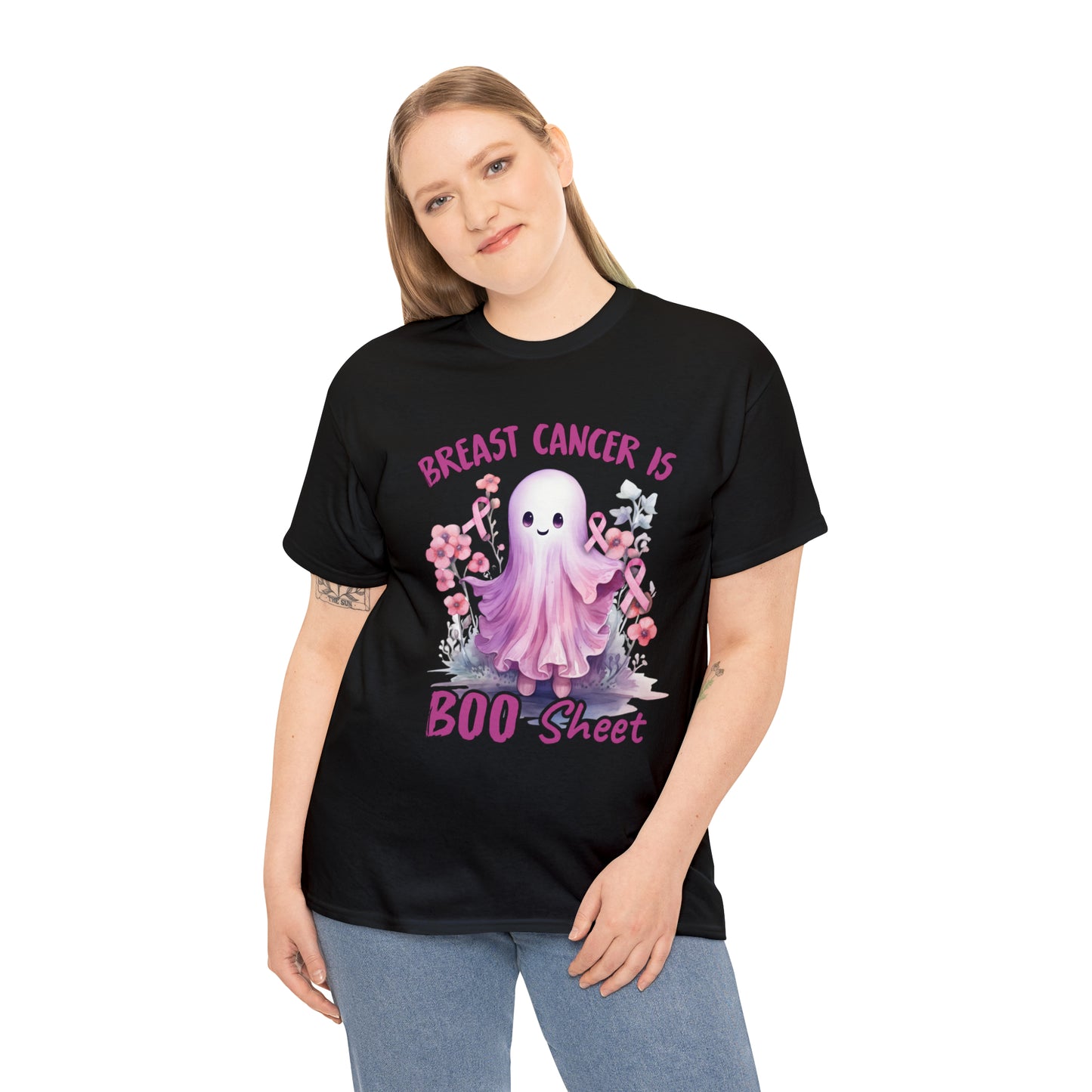 Breast Cancer Is Boo Sheet Halloween Short Sleeve Tee