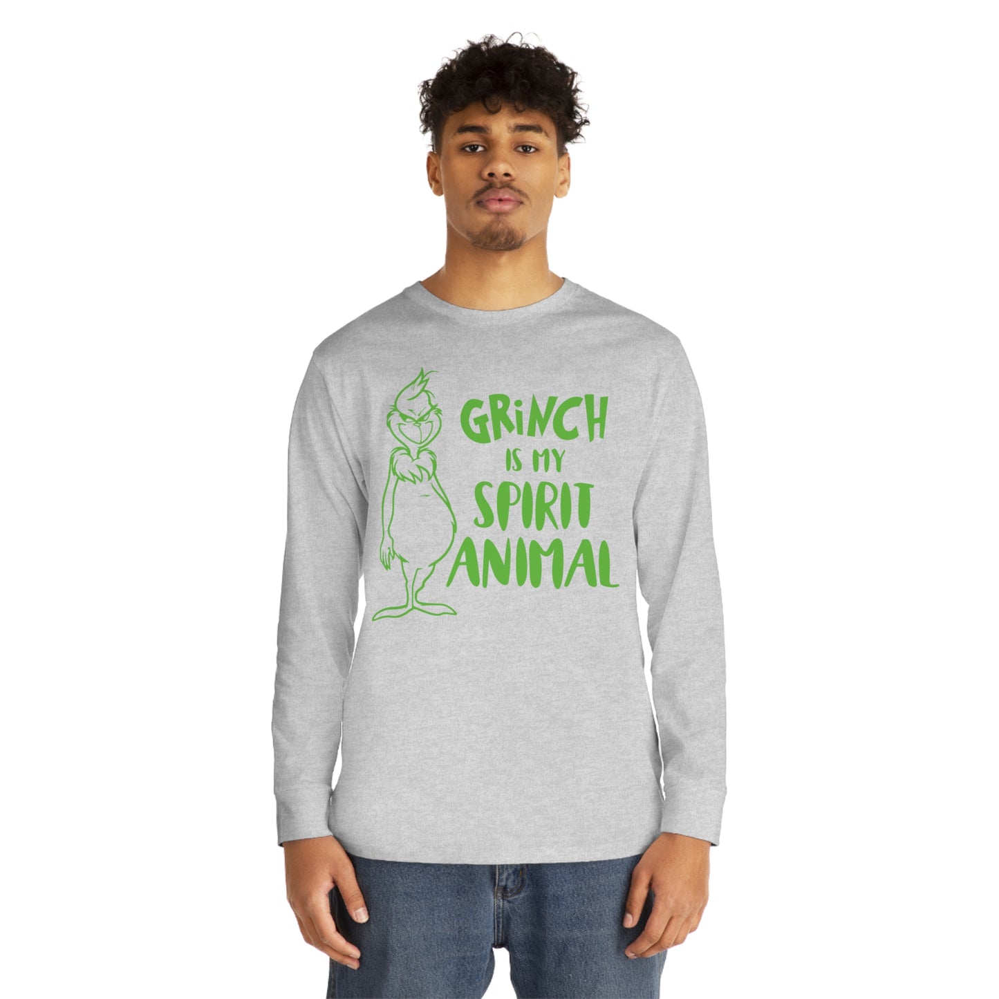 Grinch is My Spirit Animal Christmas Long Sleeve T-Shirt