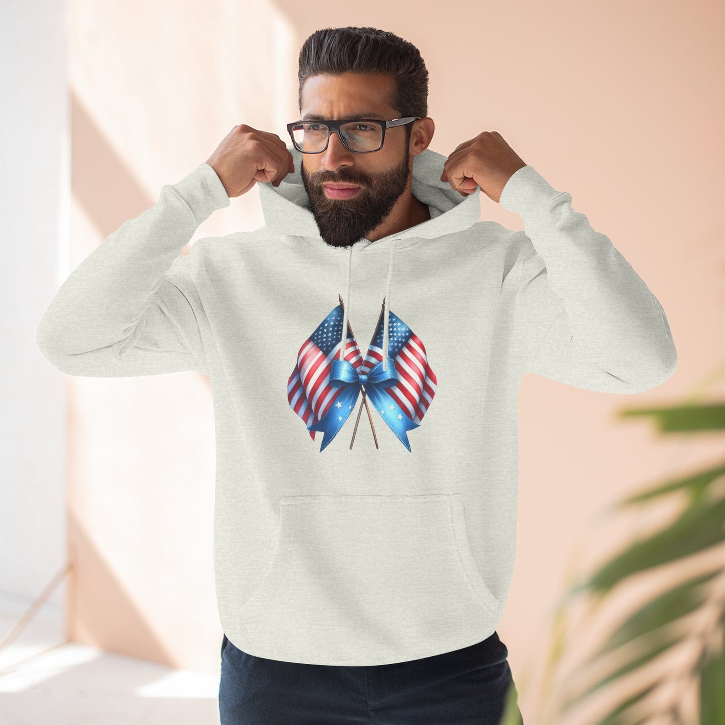 Coquette American Flags Pullover Hoodie