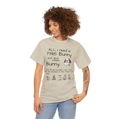 All The Bunnies Rabbit lover Unisex Heavy Cotton Tee