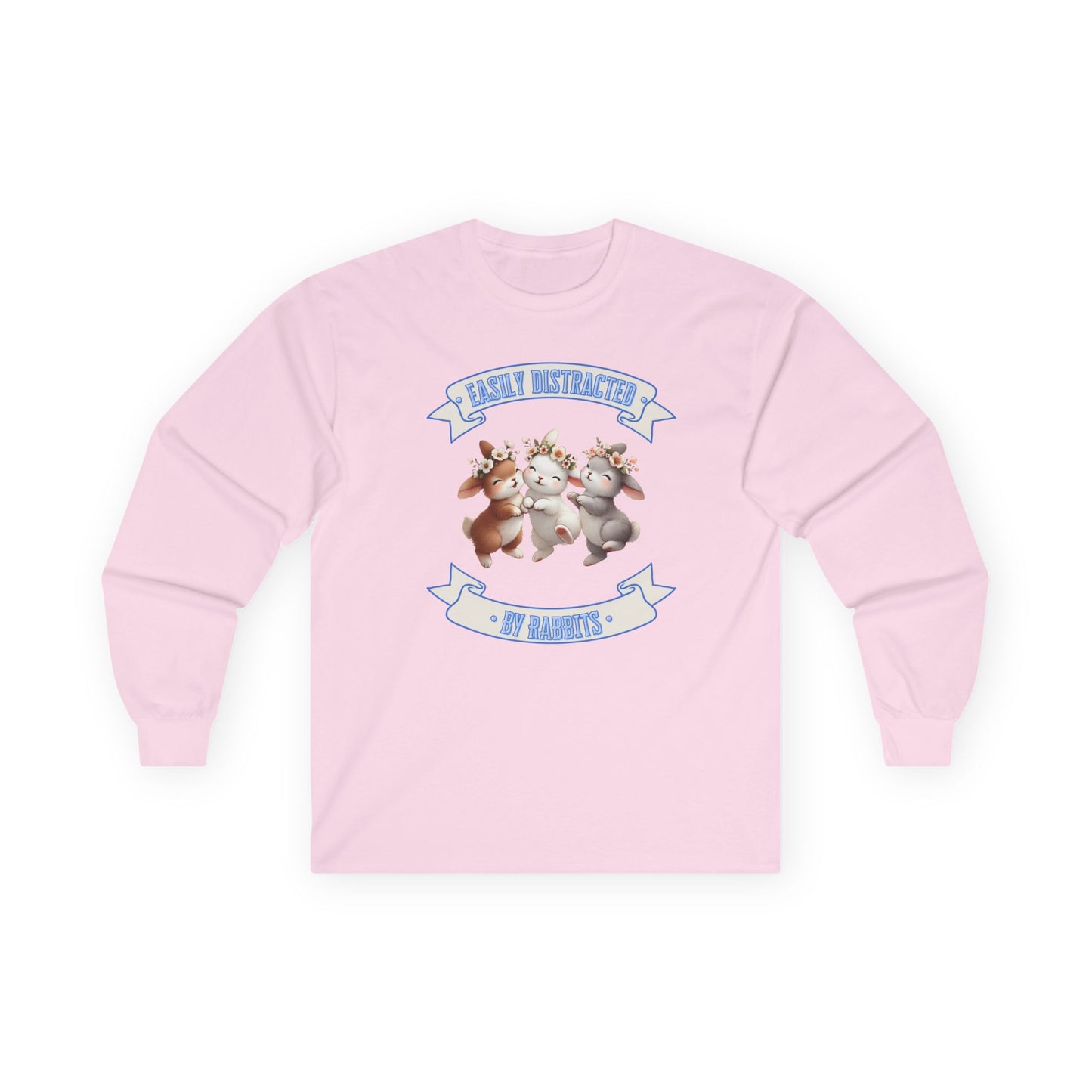 Easily Distracted By Rabbits Long Sleeve T-Shirt