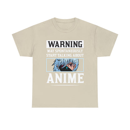 Warning May Spontaneously Start Talking About Anime Short Sleeve Tee