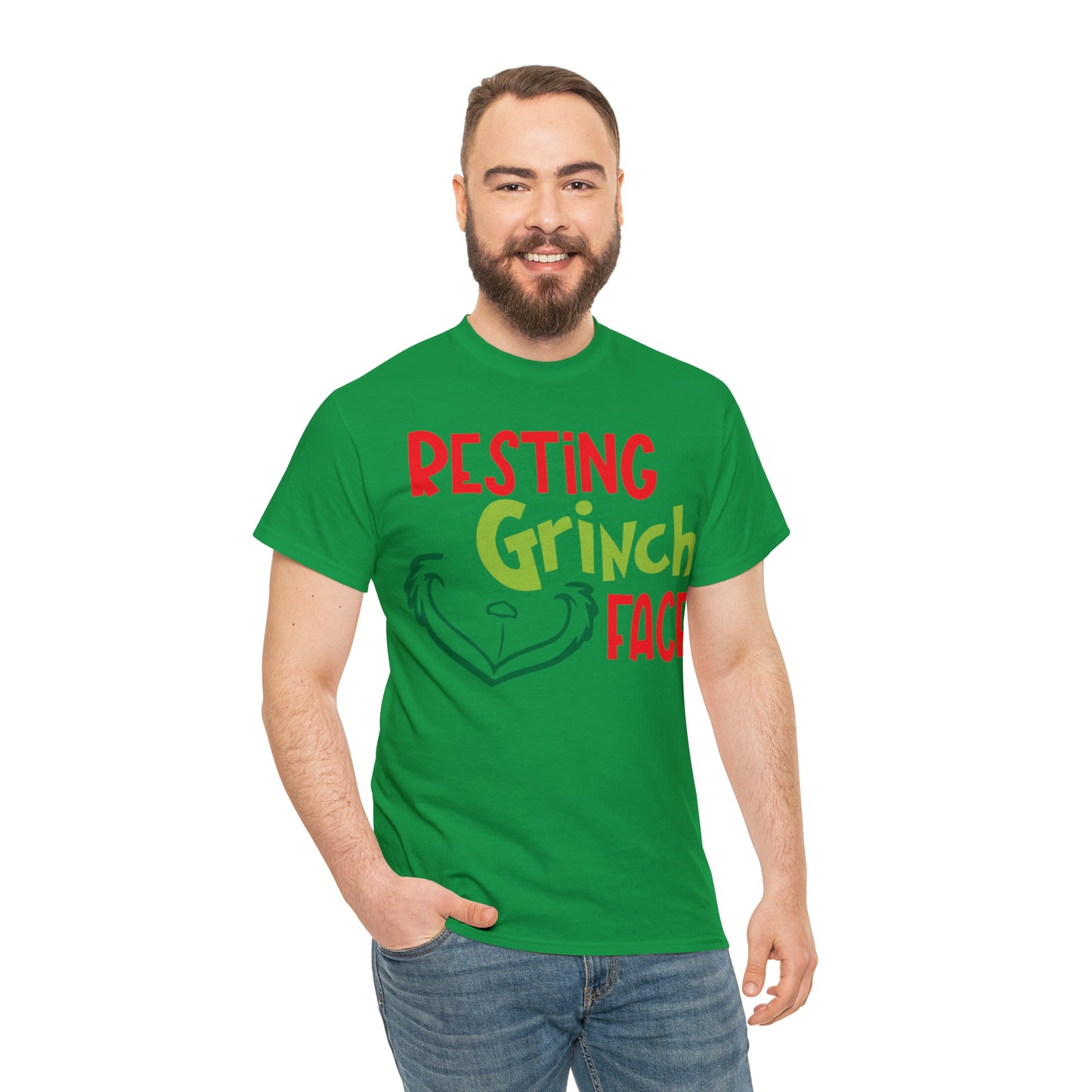Resting Grinch Face Christmas Short Sleeve Tee