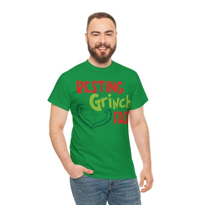 Resting Grinch Face Christmas Short Sleeve Tee
