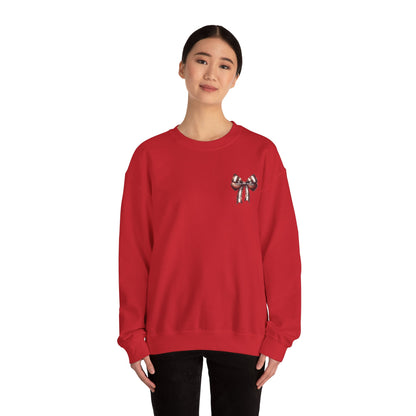 Football Game Day Sweatshirt Mom Dad Parent Football Lover Coquette Bows